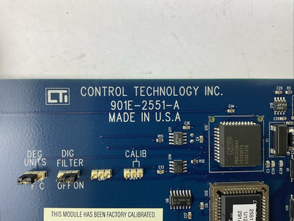 CTI CONTROL TECHNOLOGY 901E-2551-A THERMOCOUPLE INPUT ISOLATED 8CH
