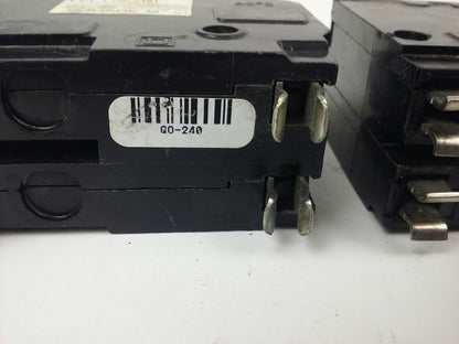 SQUARE D QO240 CIRCUIT BREAKER, 2 POLE, 40 AMP, 120/240V, 10KA, QO, (LOT OF 2)