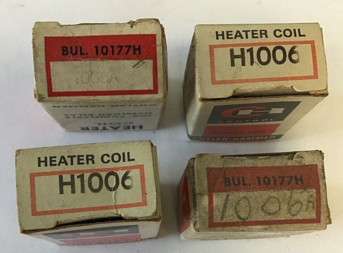 CUTLER HAMMER H1006 ADJ. OVERLOAD RELAY HEATER COIL***LOTOF4***