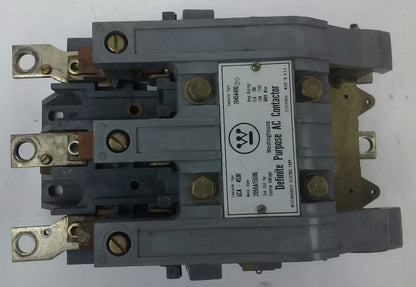 WESTINGHOUSE GCA4530 AC CONTACTOR, 600V MAX, FLA 260A-LRA 1500A, 120V COIL, USED