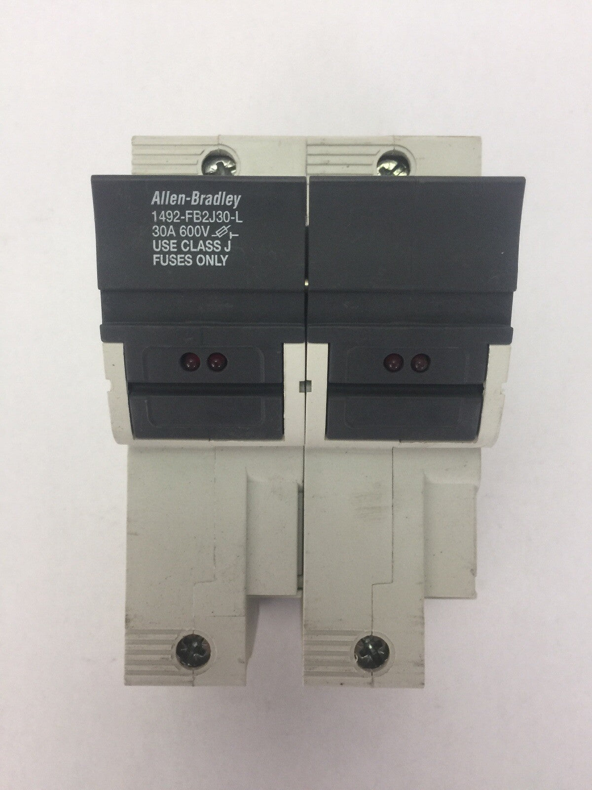 ALLEN BRADLEY 1492-FB2J30-L DUAL FUSE HOLDER 30A 600V USE CLASS J FUSES ONLY