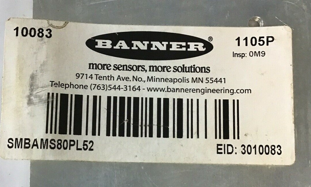 BANNER SMBAMS80PL52 BRACKET 10083 1105P ***LOTOF2***