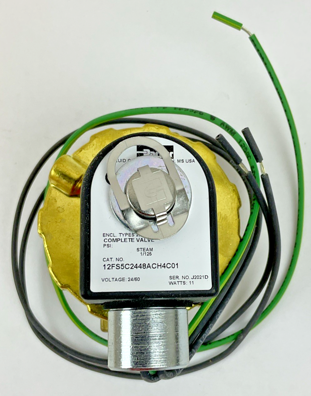 PARKER 12FS5C2448ACH4C01 COMPLETE VALVE NPT3/4 ORIFICE3/4 24V/60HZ STEAM1/125