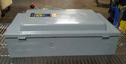 SQ. D HU364, SER. D2, SAFETY SWITCH, 200A, 600VAC/250DC, 3PH, MAX H.P. 150  USED