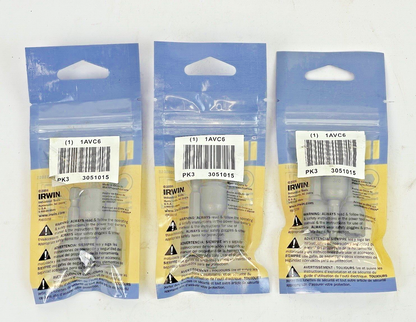 IRWIN SPEEDBOR - 3051015 *LOT OF 3 PACK (9 TOTAL)* - 3/8" MAGNETIC NUTSETTERS