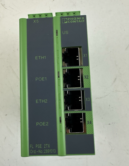PHOENIX CONTACT FL PSE 2TX 2891013 24VDC ETHERNET MODULE