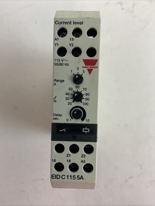 CARLO GAVAZZI EID C 115 5A CURRENT LEVEL RELAY 115VAC 50/60HZ