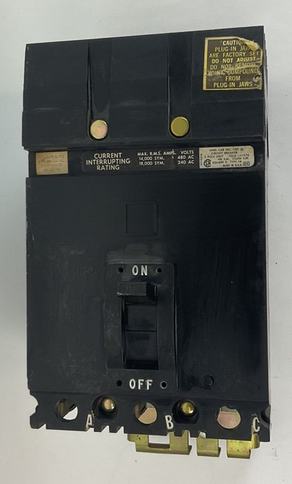 SQUARE D FA 34015 CIRCUIT BREAKER  480VAC 250VDC 3POLE