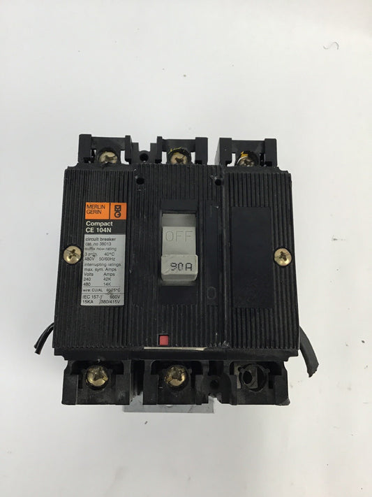 MERLIN GERIN COMPACT CE 104N 38013 90AMP***MISSING LUG***