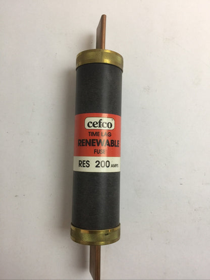 CEFCO RES200 CLASS H TIME LAG RENEWABLE FUSE 200AMP 600VAC