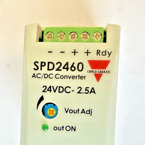 CARLO GAVAZZI SPD24601 POWER SUPPLY AC/DC CONVERTER 24VDC 2.5A 240VAC 47-63HZ