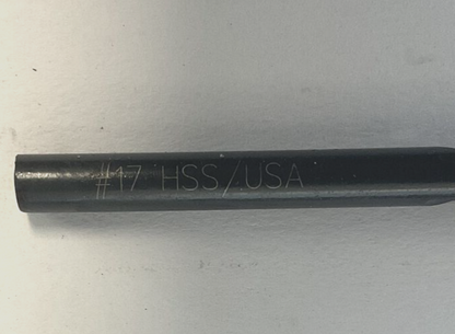 JOBBER DRILL BITS 480A017 HSS HD WIRE SIZE #17 DRILL 12 PER PACK ****LOTOF4***