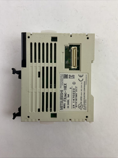 MITSUBISHI FX2NC-16EX PROGRAMMABLE CONTROLLER IN: 24VDC 5mA