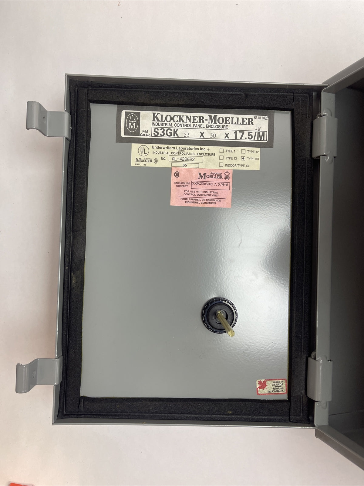 KLOCKNER MOELLER S3GK23X30X17.5/M+W INDUSTRIAL CONTROL PANEL DIL 1 M-Z1 STARTER