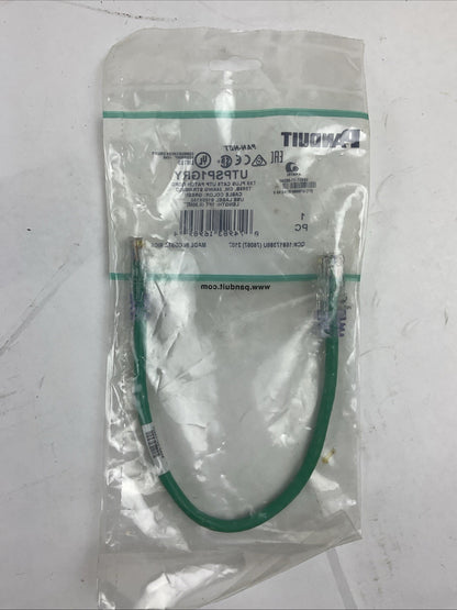 PANDUIT UTPSP1GRY 1FT TX6 PLUS CAT6 UTP PATCH CORD (LOT OF 5)
