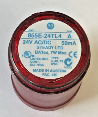 ALLEN BRADLEY 855E-24TL4 STEADY LED 7W SER.A