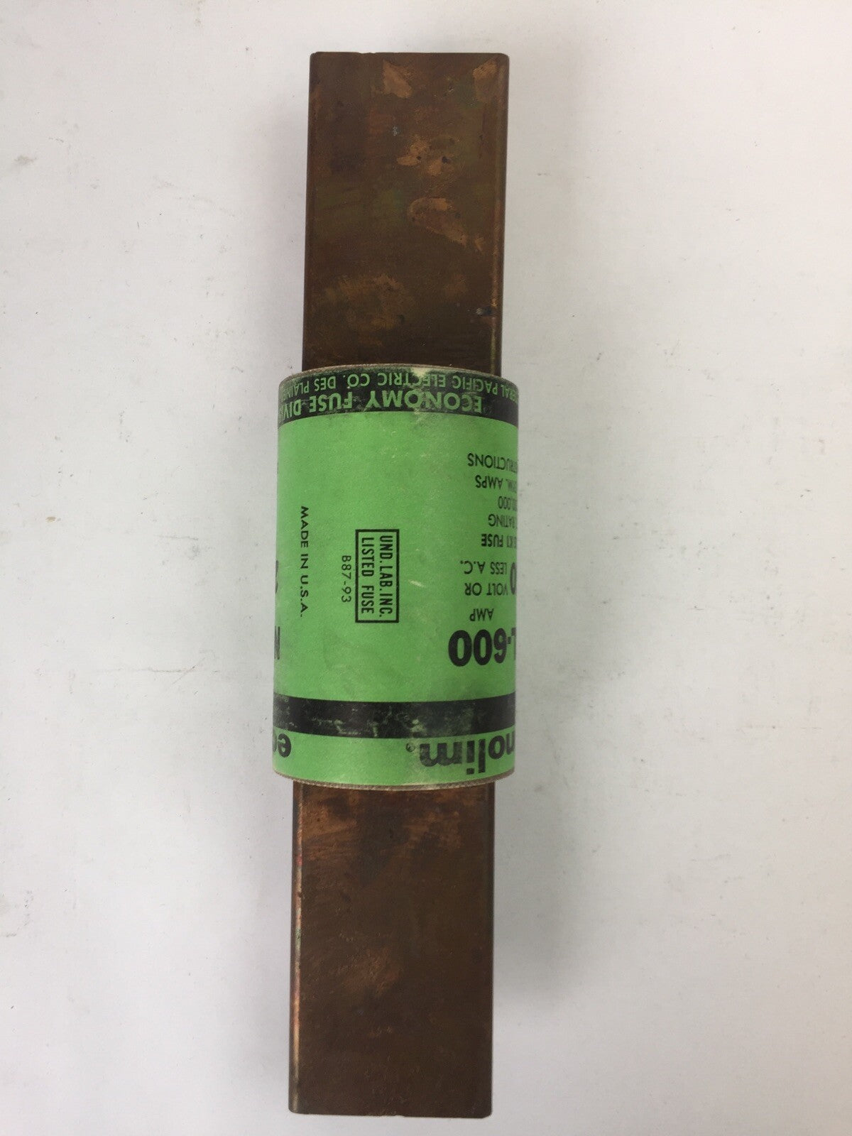 ECONOMY ECONOLIM NCL-600 CURRENT LIMITING FUSE 600A 250VAC CLASS RK1
