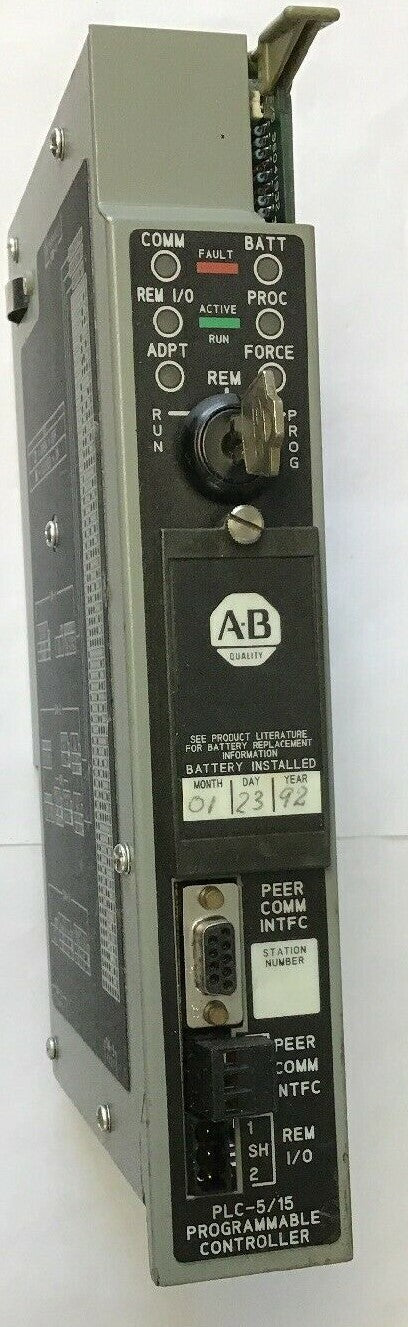 ALLEN BRADLEY 1785-LT PLC-5/15 PROCESSOR MODULE 2.5A AT 5VDC SER.B REV.J