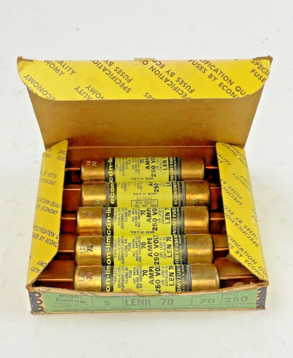 ECON-LIMITER *BOX OF 5* - LEN 70 - 70 AMP, 250 VAC, TIME-DELAY , DUAL-ELEMENT