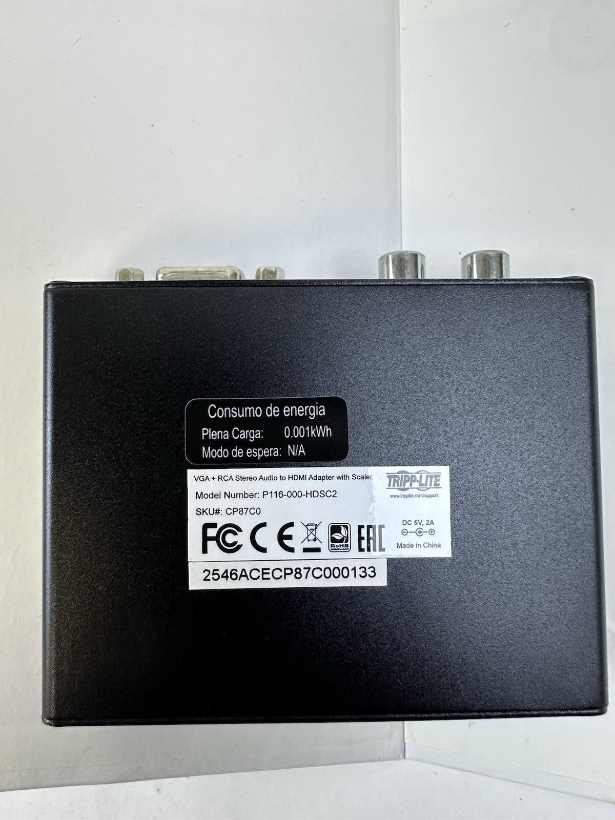 TRIPP-LITE P116-000-HDSC2 VGA with Audio to HDMI Adapter/Scaler