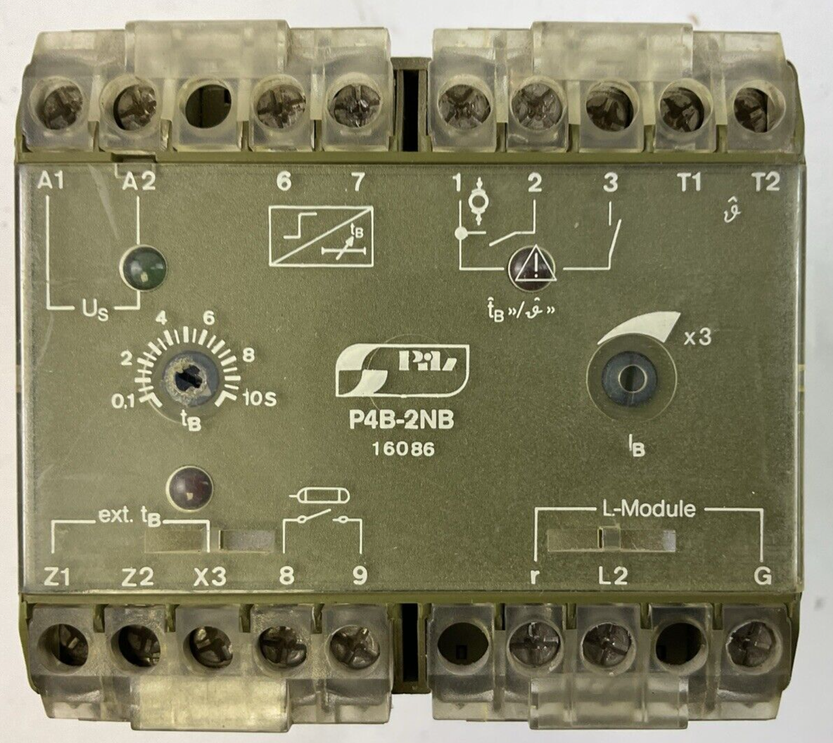 PILZ P4B-2NB SAFETY RELAY TB:10SEC UST: 240VAC 10VA D1D2D3: 250VAC 8A 1100VA