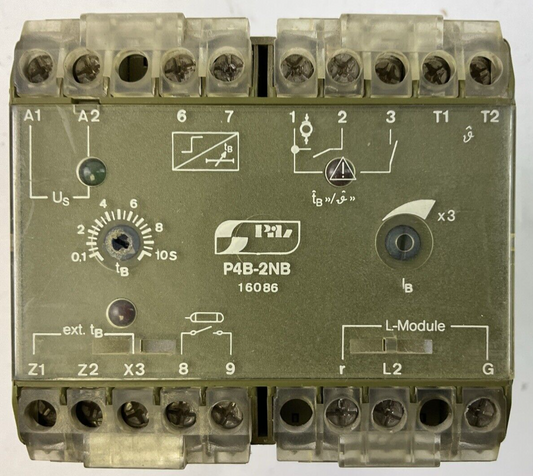 PILZ P4B-2NB SAFETY RELAY TB:10SEC UST: 240VAC 10VA D1D2D3: 250VAC 8A 1100VA