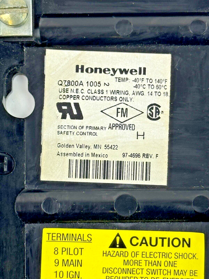 HONEYWELL - RM7823 A 1016 - ULTRAVIOLET FLAME AMPLIFIER - BURNER CONTROL