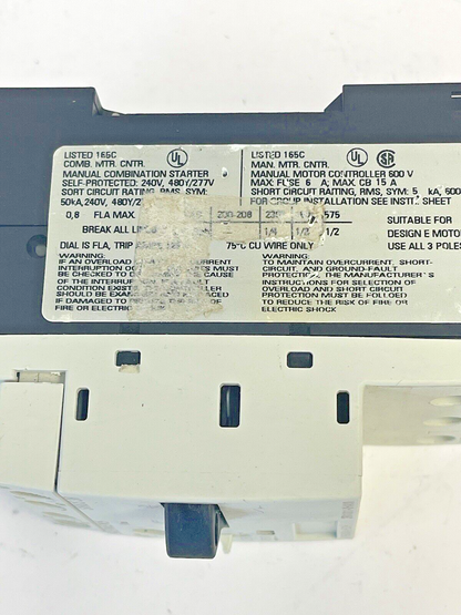 SIEMENS - 3RV1011-0HA10 & 3RV1901-1E-CIRCUIT BREAKER W/ SWITCH TRANSVERSE