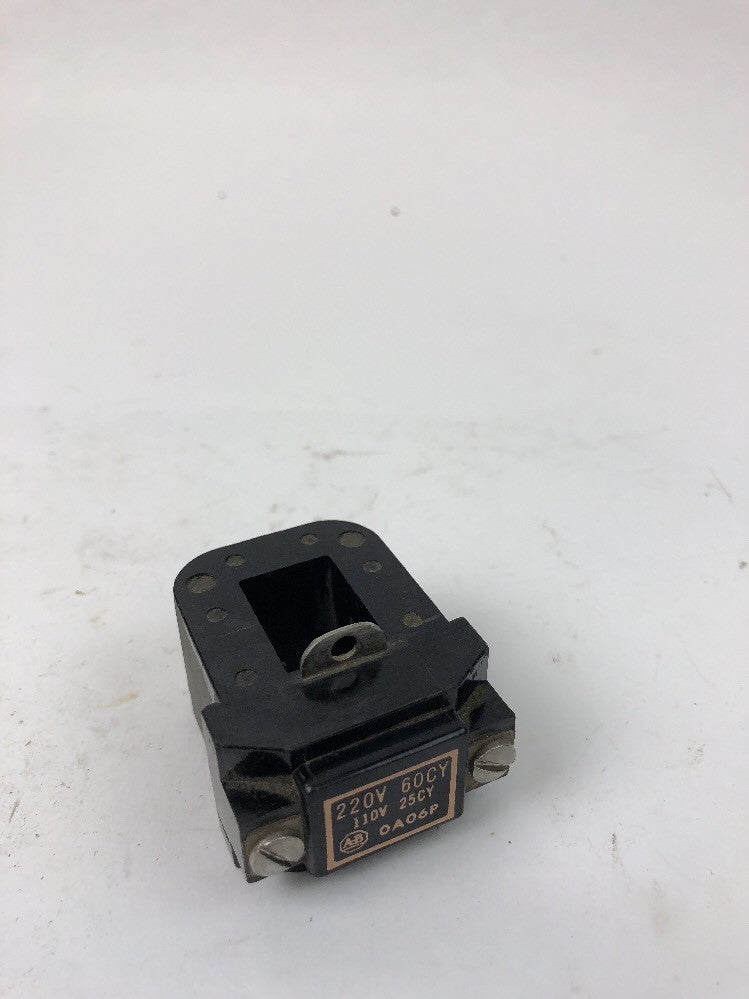 ALLEN BRADLEY 0A06P STARTER COIL 220V 60CY 110V 25CY OAOP