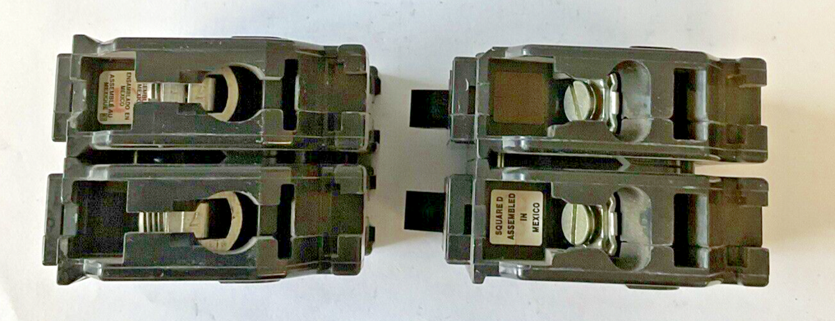 SQUARE D HOM215 & HOM260 CIRCUIT BREAKER 10KA 20A,60A 15A HAS CHIP***LOTOF2***