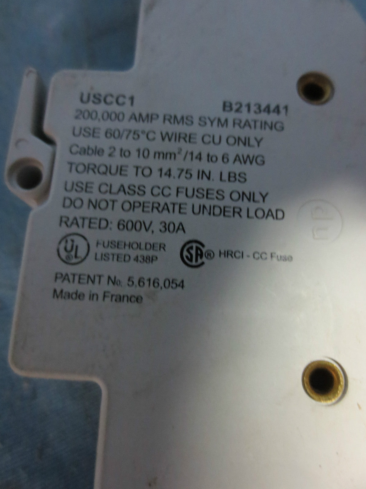 FERRAZ SHAWMUT USCC1 / B213441 1-POLE 600V 30A FUSE HOLDER