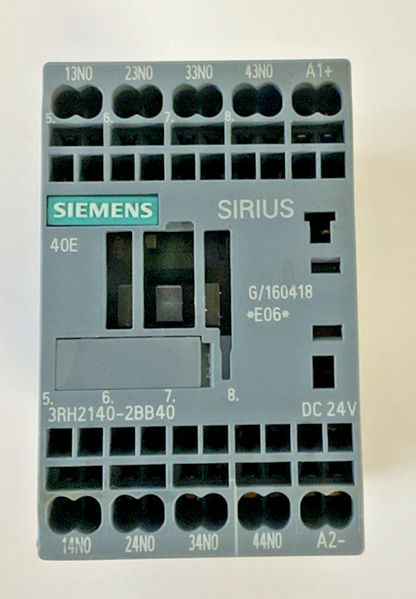 SIEMENS 3RH2140-2BB40 CONTACT RELAY 24VDC 50HZ