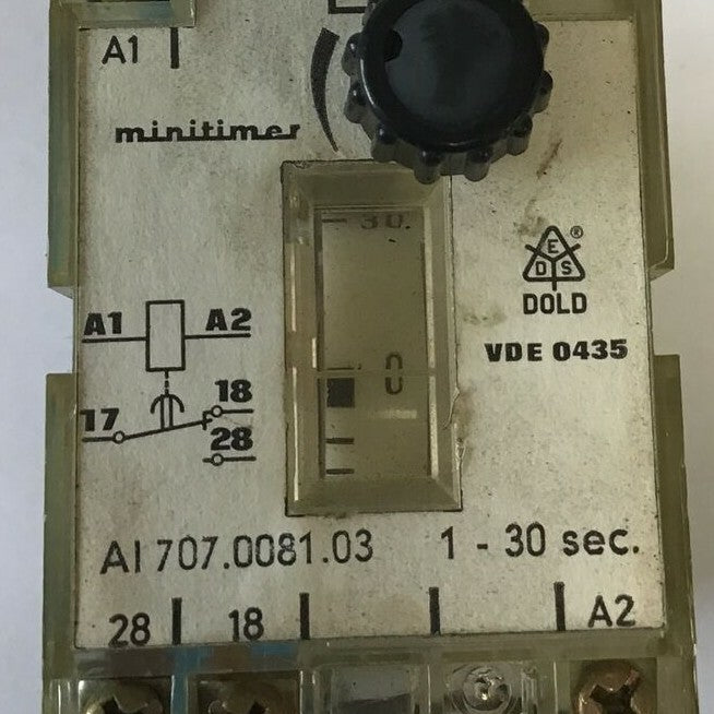 DOLD AI707.0081.03 MINITIMER 1-30SEC.  A1/A2 220V 50VAC
