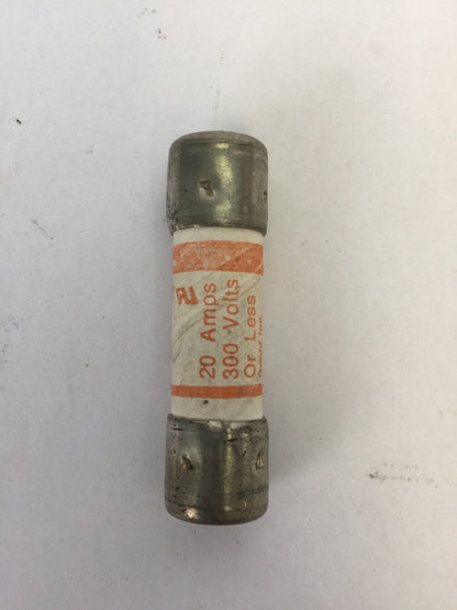 GOULD SHAWMUT AMPTRAP A25X20 FUSE 20AMP 300V TYPE 1 (LOT OF 10)