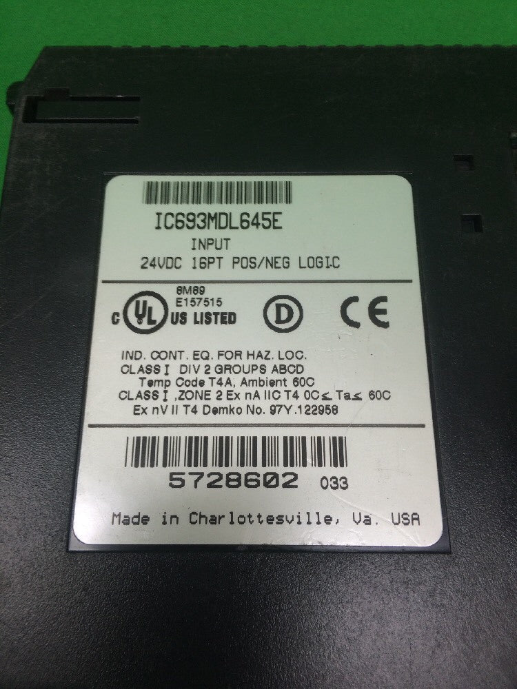 GENERAL ELECTRIC IC693MDL645E INPUT MODULE