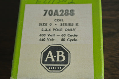 ALLEN-BRADLEY 70A288 COIL, SIZE 0, Series K 440-480V, 50-60Hz  NEW SURPLUS LOT/2