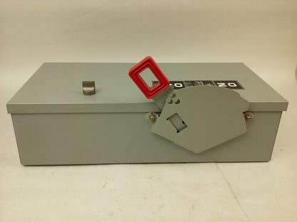 GE THN3361M, SAFETY SWITCH, 30A, 600VAC/250DC, TYPE 1/5/12 ENCLOSURE, MAX H.P.30