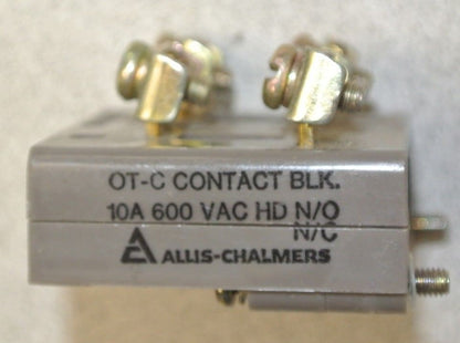 ALLIS-CHALMERS OT-C / 25-120-276-006 CONTACT BLOCK / 600VAC / 10A / NEW SURPLUS