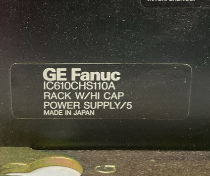 GE FANUC IC610CHS11A RACK W/HI CAP POWER SUPPLY