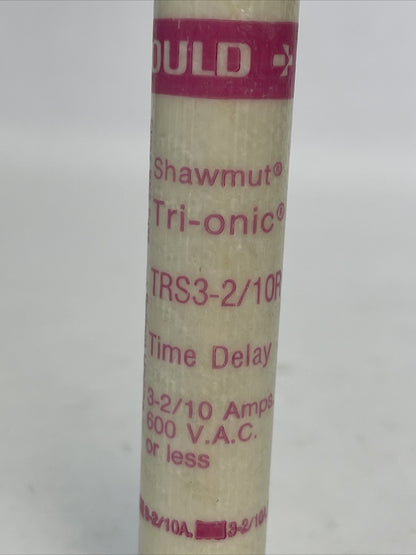 GOULD SHAWMUT TRS3-2/10R TRI-ONIC TIME DELAY FUSE 600VAC 3-2/10AMP (BOX OF 10)