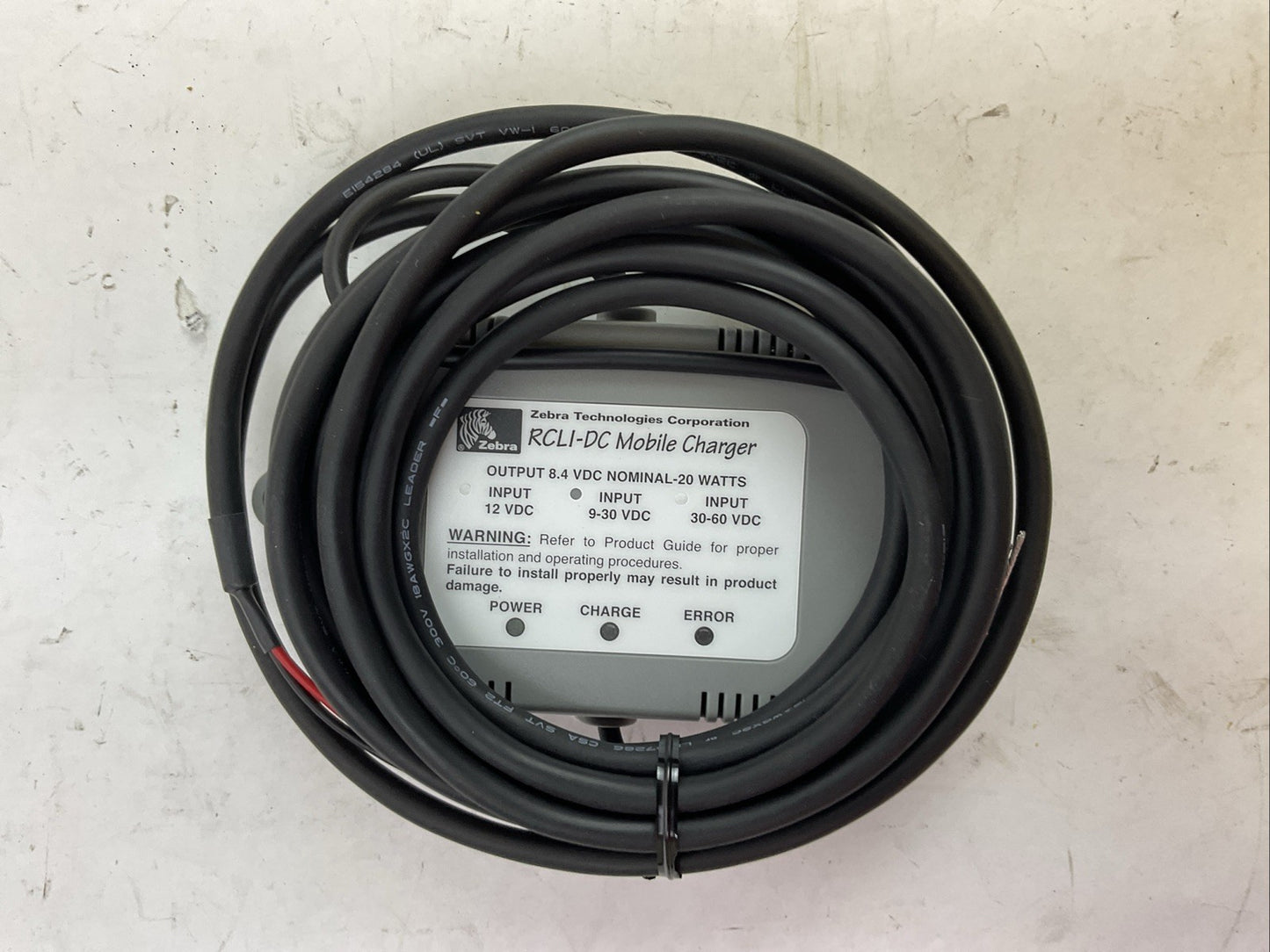 ZEBRA TECHNOLOGIES CORPORATION CC16614-2 RCLI-DC MOBILE CHARGER