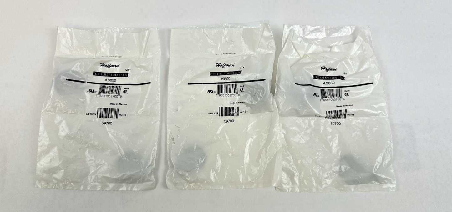 HOFFMAN TYPE 4 3R 12 13 AS050 HOLE SEAL 59700 LOT OF 3