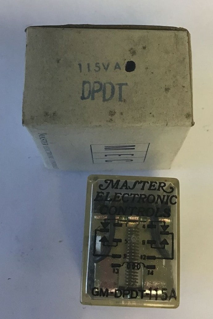 MASTER ELECTRONIC CONTROLS GM-DPDT-115A RELAY***LOTOF5***