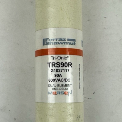 FERRAZ SHAWMUT TRI-ONIC TRS90R DUAL-ELEMENT TIME-DELAY FUSE 600VAC/DC 90A