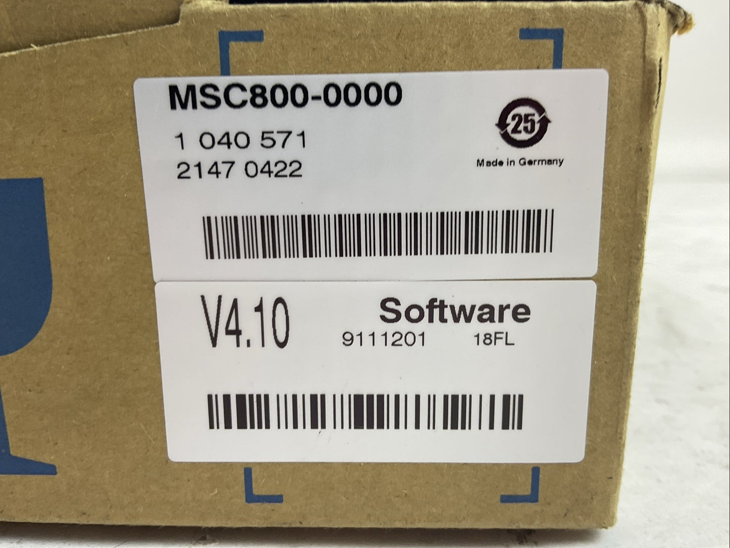 SICK MSC800-0000 V4.10 SOFTWARE MODULAR SYSTEM CONTROLLER