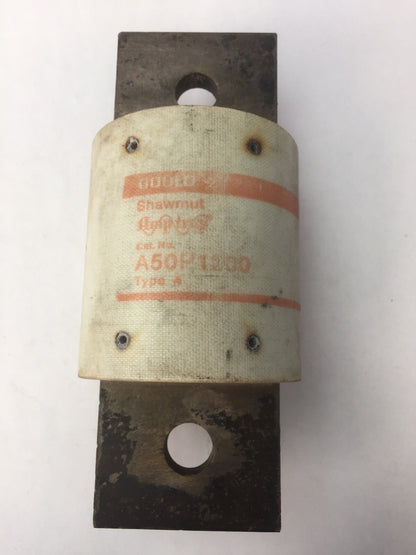 GOULD SHAWMUT AMPTRAP A50P1200 FUSE 1200 AMP 500 VOLTS TYPE 4 FORM 101