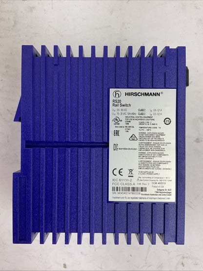 HIRSCHMANN RS20-0800T1T1SDAE RAIL SWITCH SW REL 09.1.14