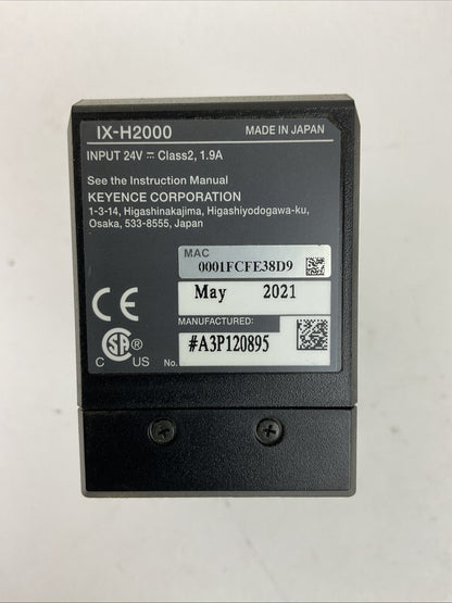 KEYENCE IX-H2000 LASER DISPLACEMENT SENSOR INPUT 24VDC CLASS 2 1.9A