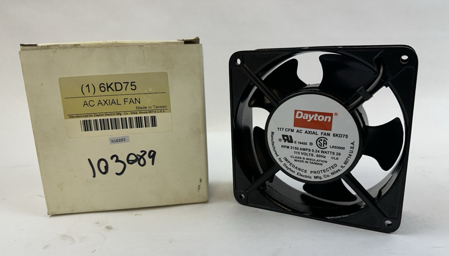 DAYTON 6KD75 117 CFM AC AXIAL FAN 115V 60HZ