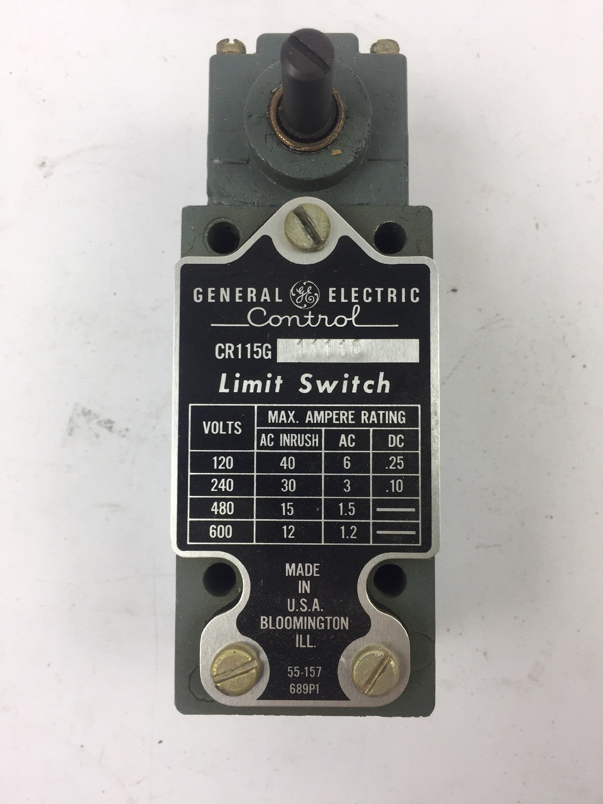 GE CR115G11110 LIMIT SWITCH 600 V